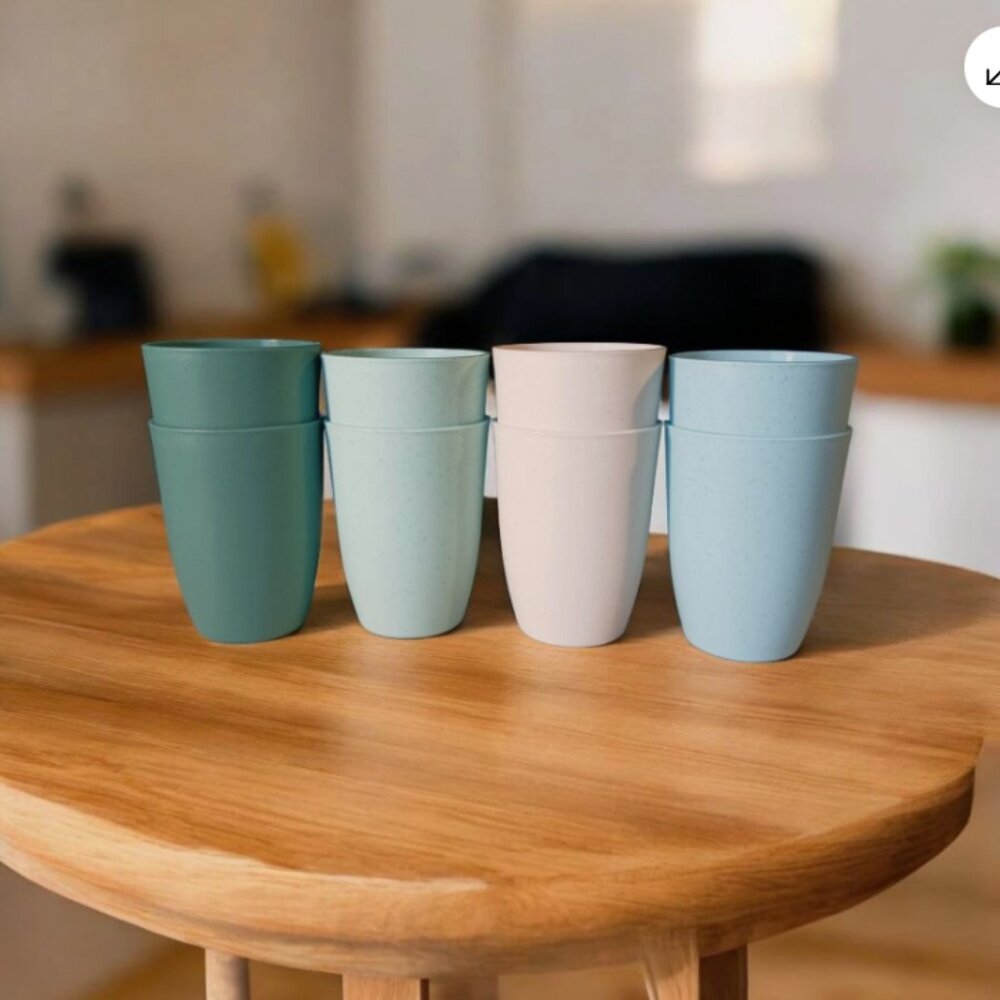 Plastic Tumbler Cups BPA Free Reusable Plastic Tumblers Dishwasher Safe 8 pcs